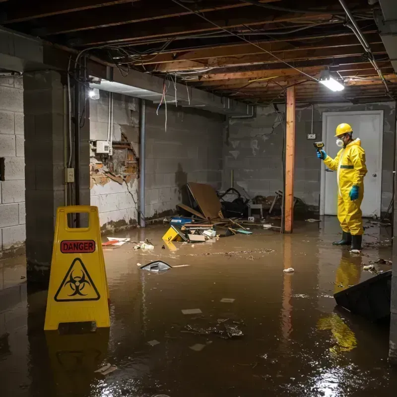 Flooded Basement Electrical Hazard in Green Forest, AR Property